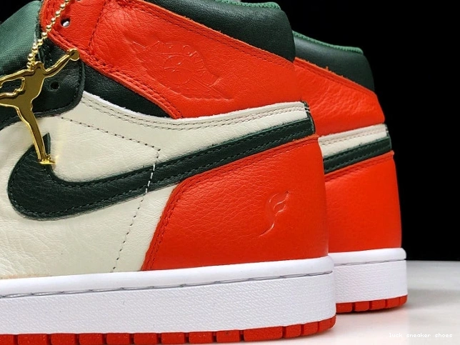 Cheap LUCY AV3905-138 OG Air Jordan Retro 1 High Fir-Team Orange SoleFly Sail x 0707